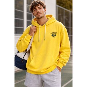 Prince Pickleball Yellow Hoodie XXL Bright Preppy Sporty Streetwear Sweatshirt